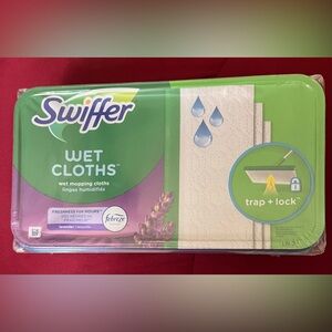 Swiffer Sweeper Wet Mopping Cloth Surface Refills Febreze Lavender Scent 12ct